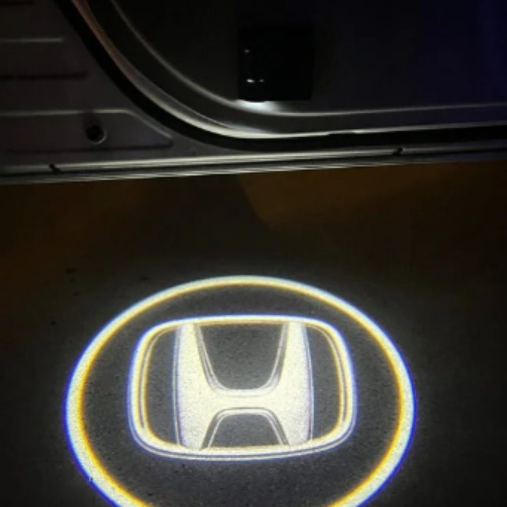 *BRIGHT* Honda Logo Welcome/Entrance LED Projector Door/floor Light Set Of 2